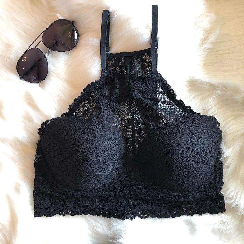 PINK Black Lace Bralette NWOT